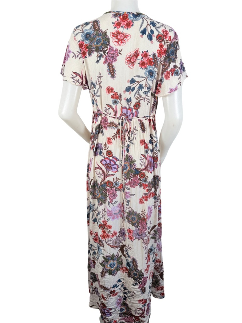Patrons of Peace Cream Floral Maxi Dress Size M - Picture 7 of 12
